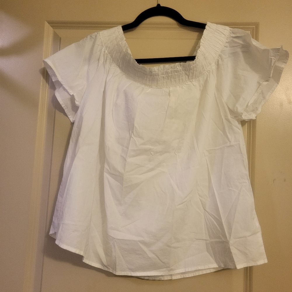 H&M white Off The Shoulders Top Size 12